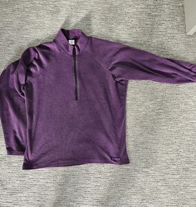 Melanzana Men's XL Microgrid Fleece Zip, Purple